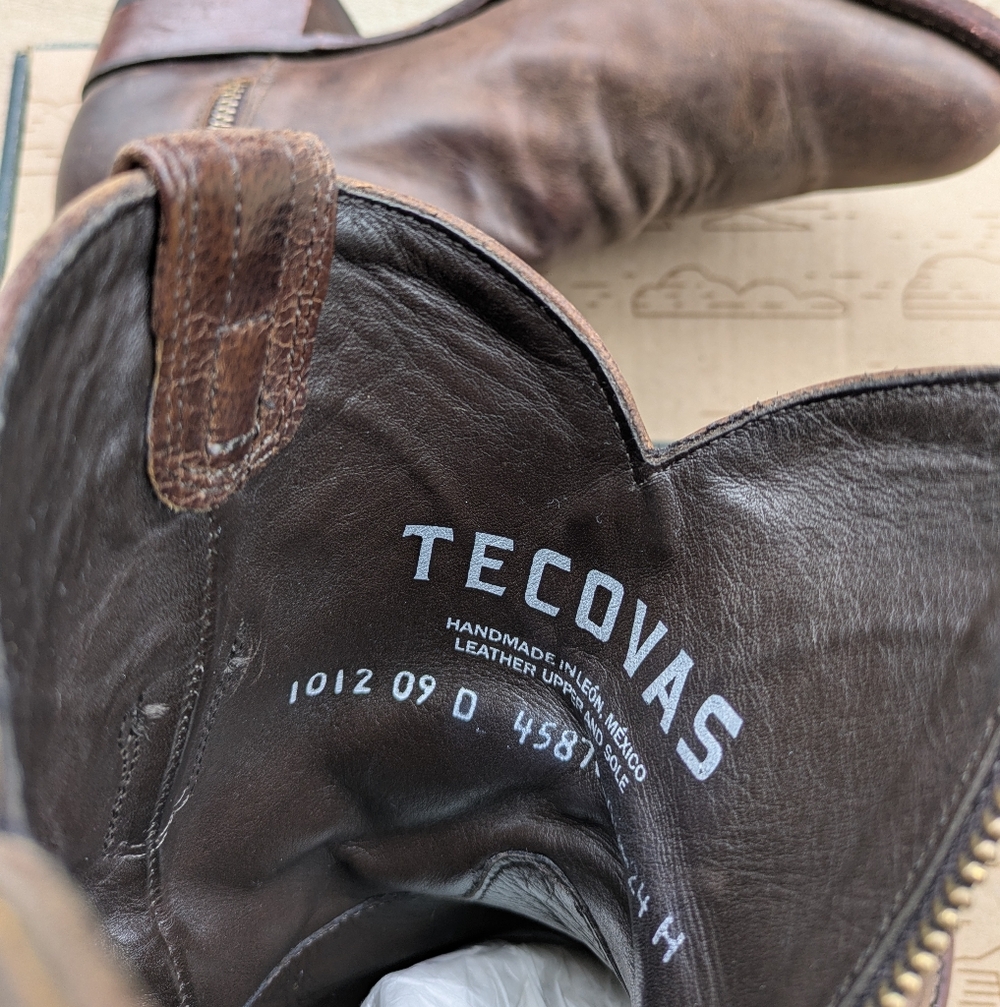 Tecovas The Dean Brown Cafe Goat Zip Up Goats - Picture 8 of 9